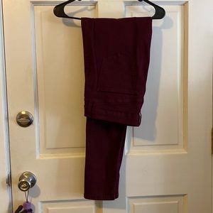 Gap 10/30 tall true skinny burgundy jeans